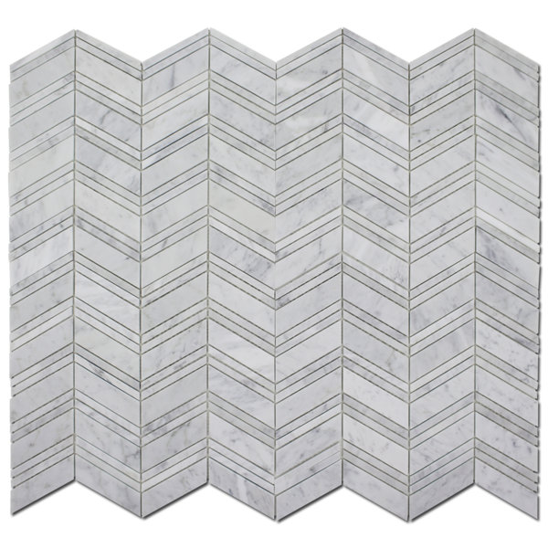 CARRARA CHEVRON HONED