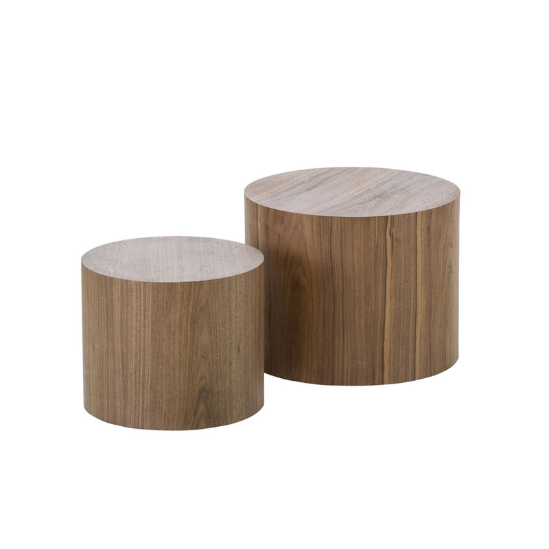 Panneau de fibres à densité moyenne avec placage en frêne / chêne / placage de noyer / table basse / table de bout / repose-pieds (noyer)