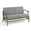 Causeuse d'extérieur en bois de teck avec coussin et accoudoirs Clinkscales-114983540-114983538