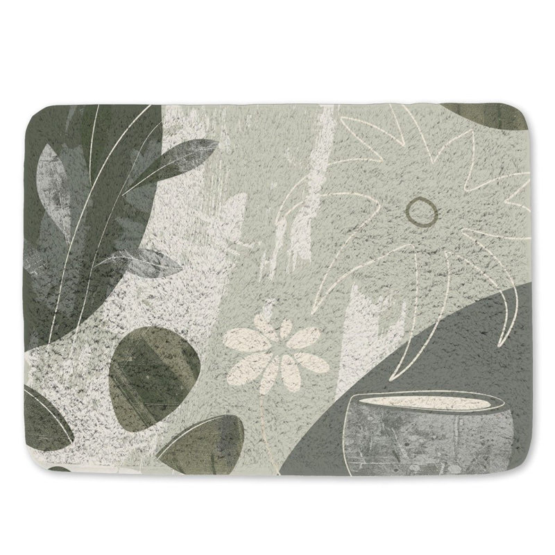 Tapis de bain en microfibre / microsuède Leongard, Simple - L 34 po x l 21 po