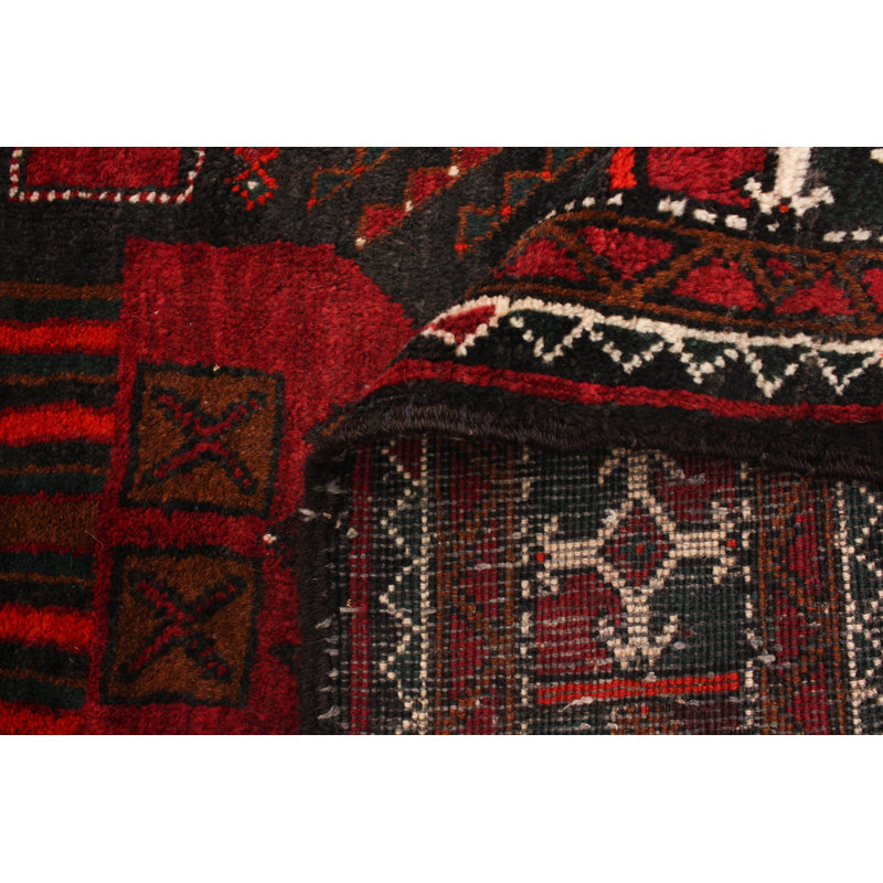 Tapis de zone en laine de chemin de anatolian 3 pi 11 po x 9 pi 5 po à main one-of-kind-noué la 1980 Padmini