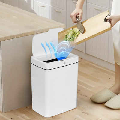 3-Mode 18L Motion Sensor Trash Can (Battery-Powered)