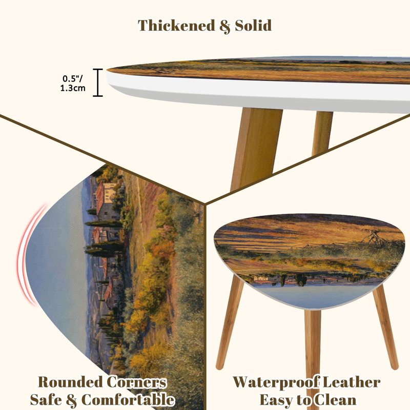 Ensemble de 2 tables basses gigognes Triangle