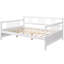Lit de jour pleine grandeur avec pieds de soutien, blanc, ferme et, pour la chambre à coucher et le salon, option de rangement supplémentaire