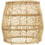 Table d'appoint en rotin avec plateau en verre