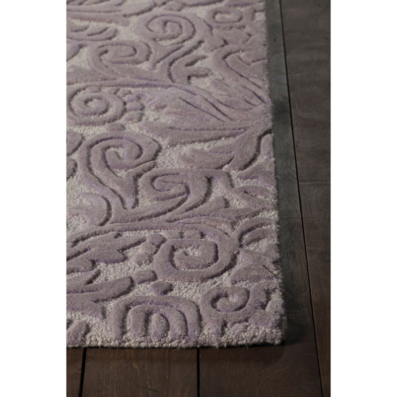 Tapis mauve touffeté à la main Fulkerson, 5 pi x 7 pi 6 po