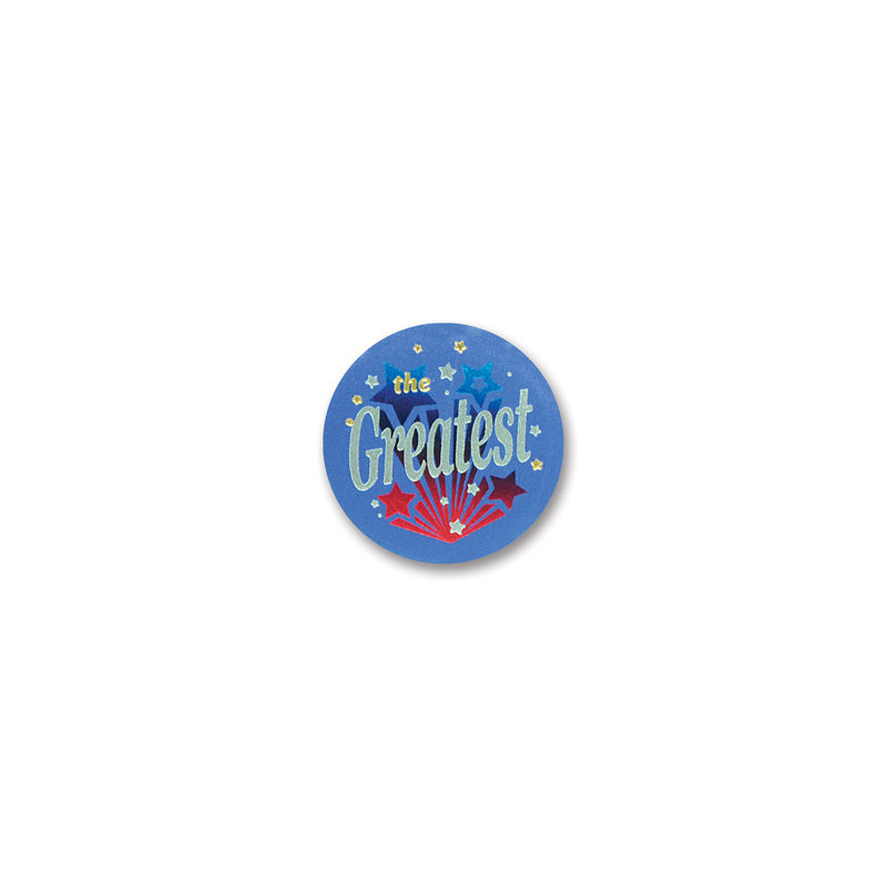 The Greatest Satin Button - 2 po - paquet de 6