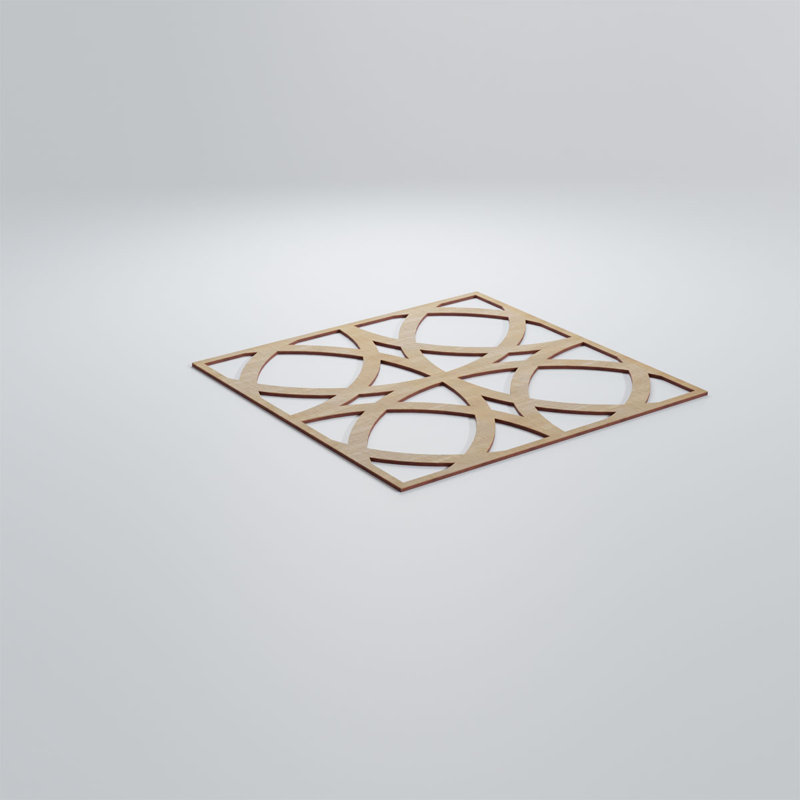 Panneaux muraux décoratifs en bois Fleetwood, Hickory, H 7 3/8 po x l 7 3/8 po x P 1/4 po