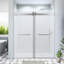 56-60 * 76 "Porte de douche coulissante double sans cadre à fermeture en douceur avec verre trempé de qualité supérieure (8 mm) et revêtement facile à nettoyer-118574671