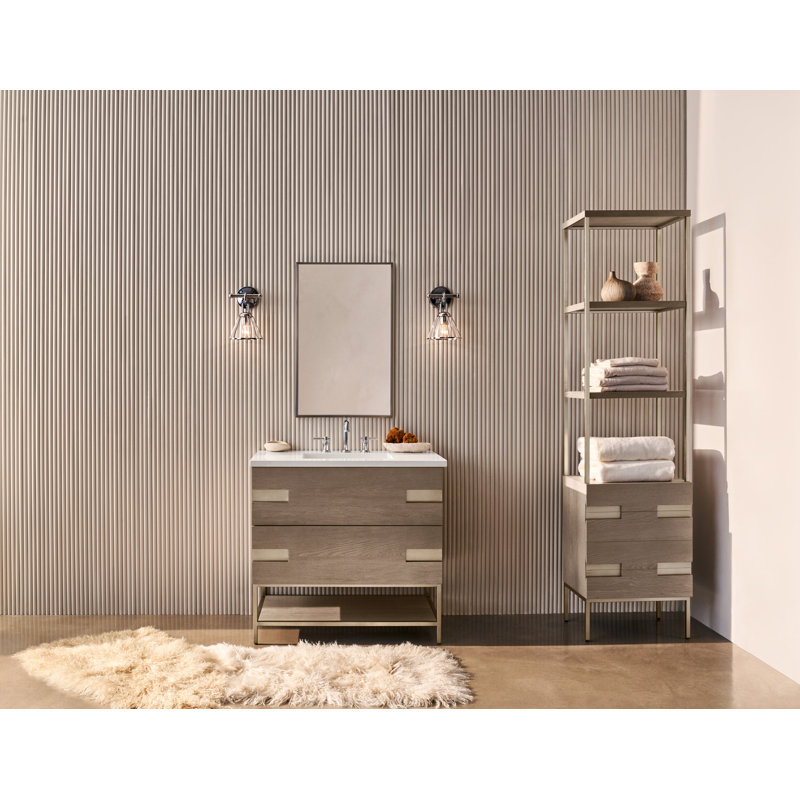 Craft Series Modern & Contemporary Bathroom / Vanity Mirrors, Brushed Pewter, 30" x 24"