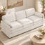 Canapé Varlune 89" Chenille Cloud, canapé trois places surdimensionné avec coussins double couche, assises profondes, accoudoirs arrondis, coussin lombaire et soutien à ressorts ensachés-393857459
