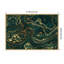 «Teal and Yellow Marble Swirl II» par Quartes, reproduction d'art sur toile encadrée-1693768393