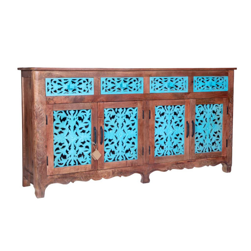 Frankenmuth 71'' Sideboard, Brown/Blue