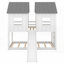 Lit superposé simple avec glissière et fenêtres, fabrication en bois de pin robuste, aucun sommier nécessaire