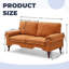 Canapé Chesterfield classique - conception à accoudoirs roulés avec boutons en cristal-1931969046