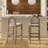 Berthile 30.5" Curved Back Bar Stool, Set Of 2, Ebony Boucle-1773887728