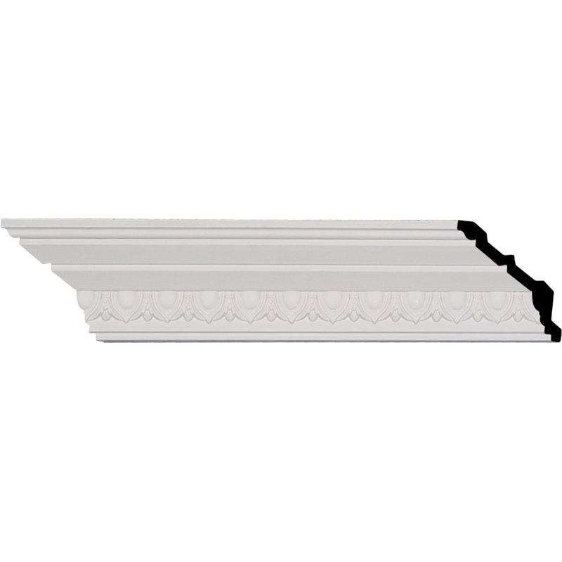 Primed White Polyurethane Egg and Dart Crown Moulding