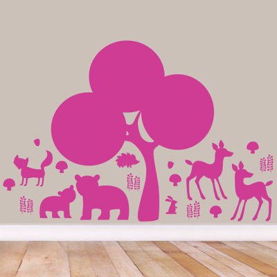Décalcomanie murale forêt forestière