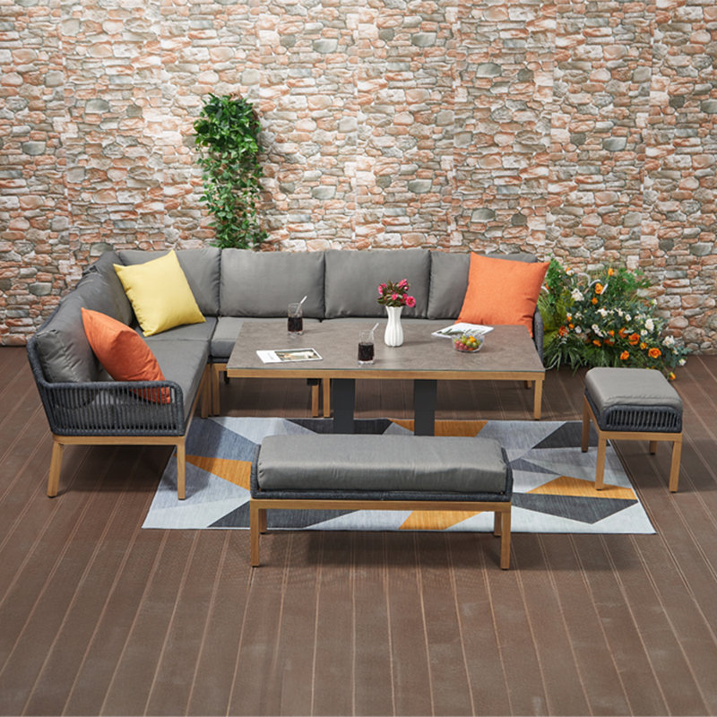 Corner sofa set with Lifting Table