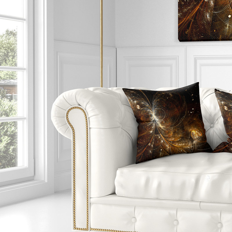 Coussin floral floral digital art, 16 po x 1 po, Coussin décoratif