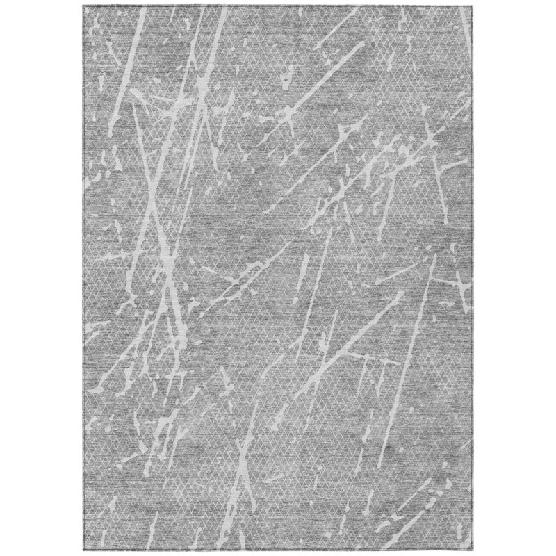 Tapis intérieur lavable abstrait ivoire 5 pi x 8 pi