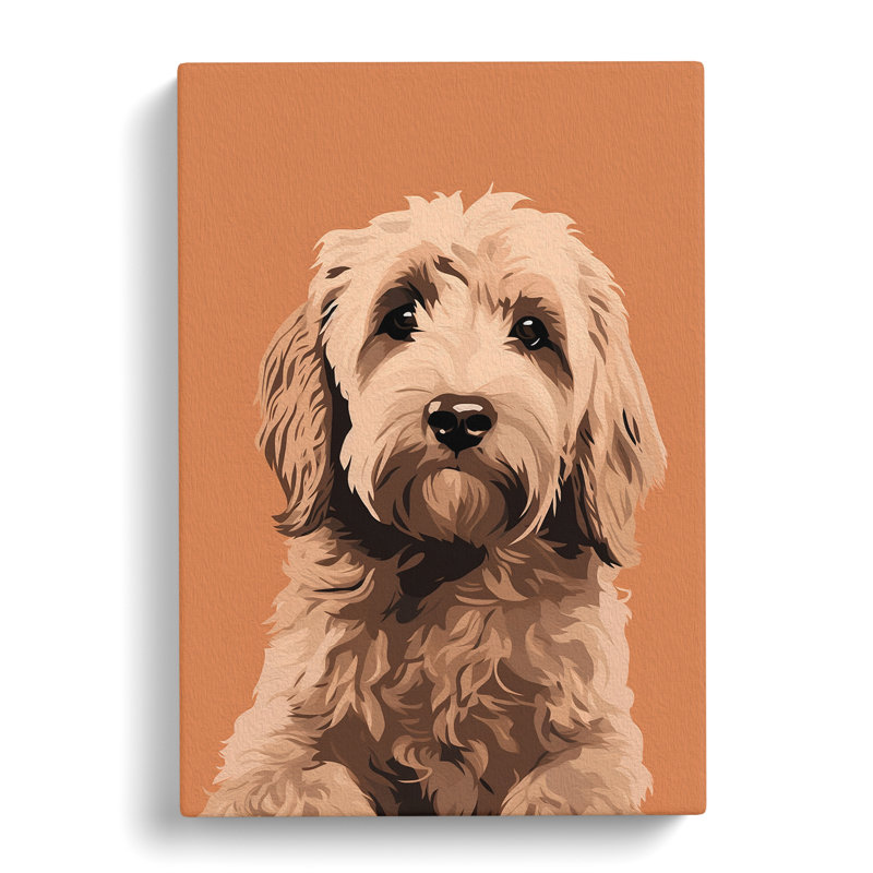 Labradoodle Minimalism Art No.2 - No Frame Print, 76cm H x 50cm W x 3cm D