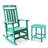 2-Piece HDPE Outdoor Rocking Chair Set With Side Table, All-Weather Porch Rocker And End Table Bundle-811139461