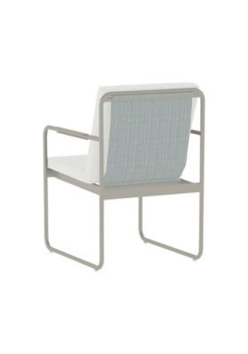 Mirage Outdoor Dining Armchair, White/Tan