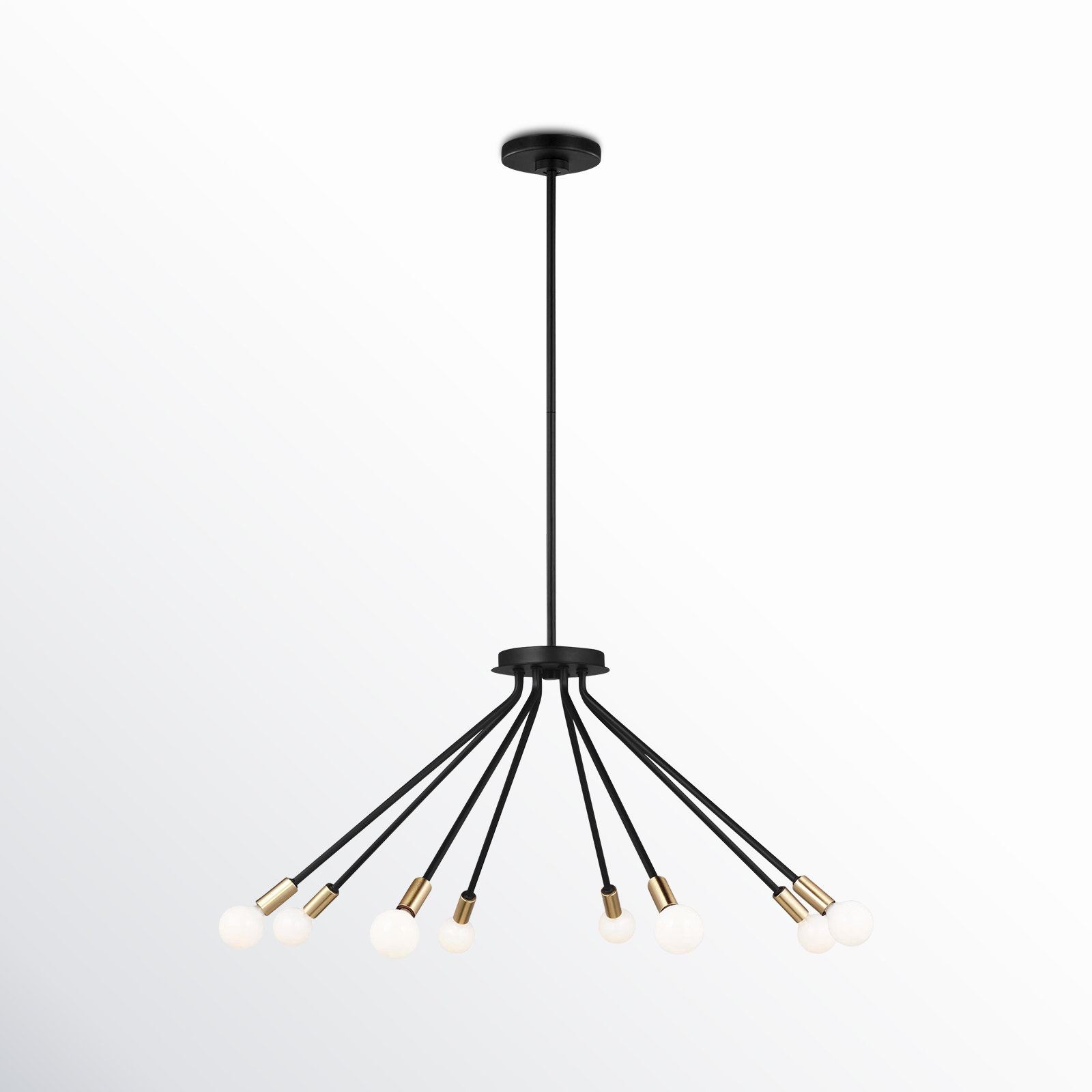 Anika 8 - Light Metal Dimmable Sputnik Chandelier