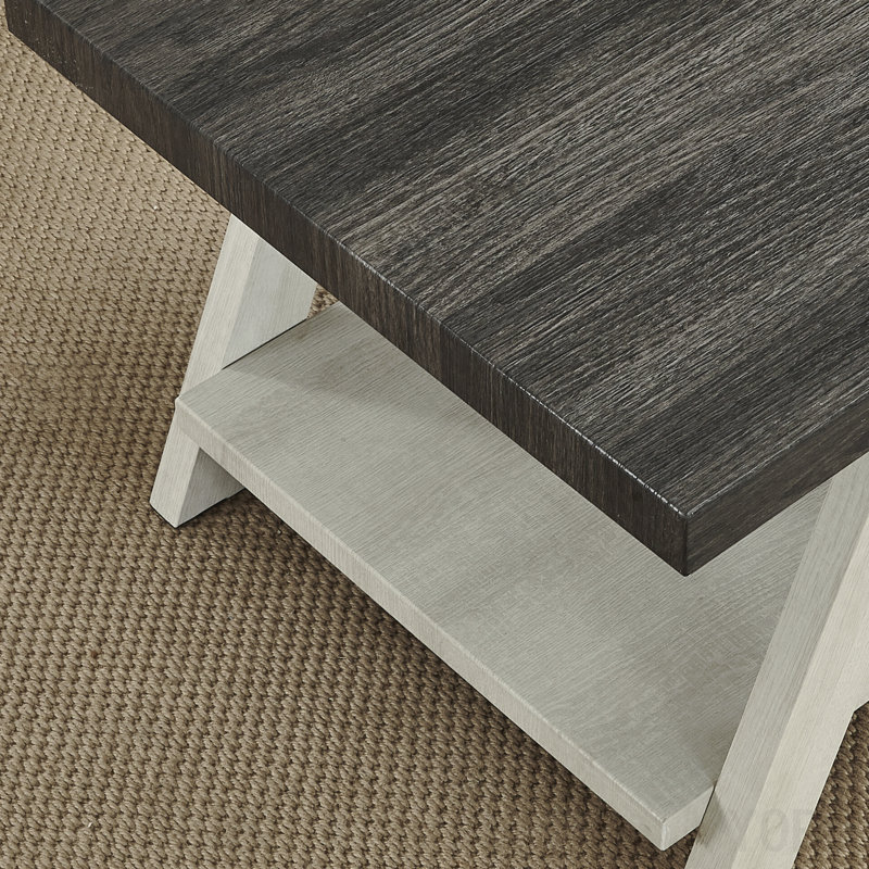 Table d'appoint en bois à deux tons Athènes, Charcoal/Beige