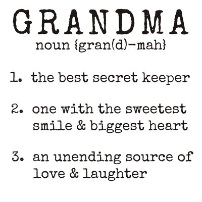Grandma Definition - Wrapped Canvas Print