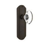 Deco Plate with Oval Clear Crystal Door Knob