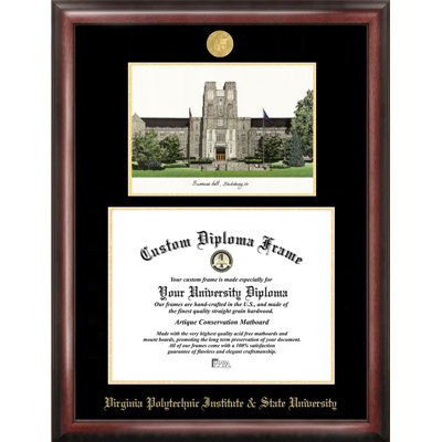 NCAA Virginia Tech Diploma Lithograph Picture Frame