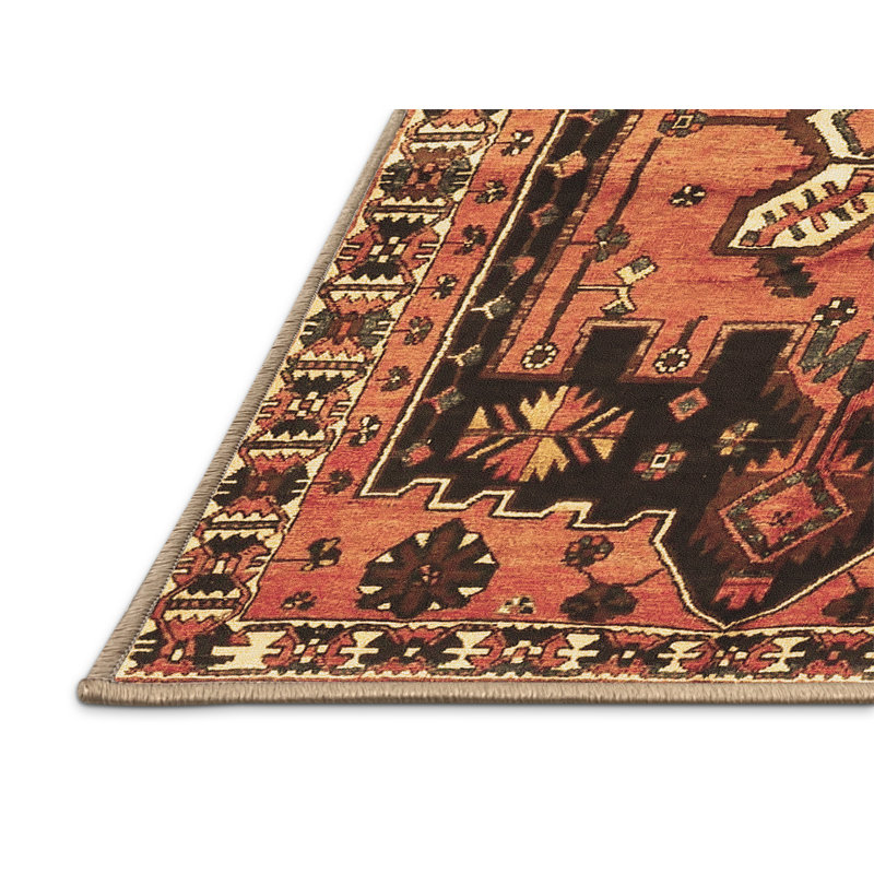 Maksym Performance Oriental Indoor Rug, Rectangle 5' x 7'