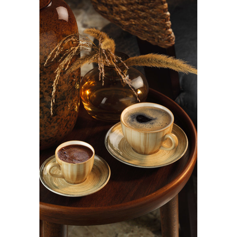 Porcelain Espresso Cup and Saucer