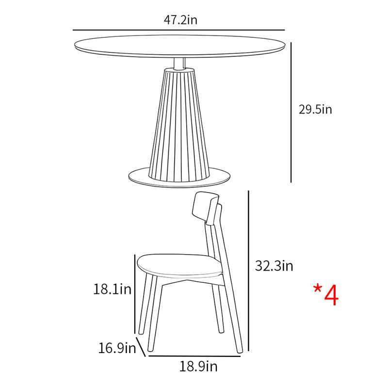Modern sintered stone round dining table sets
