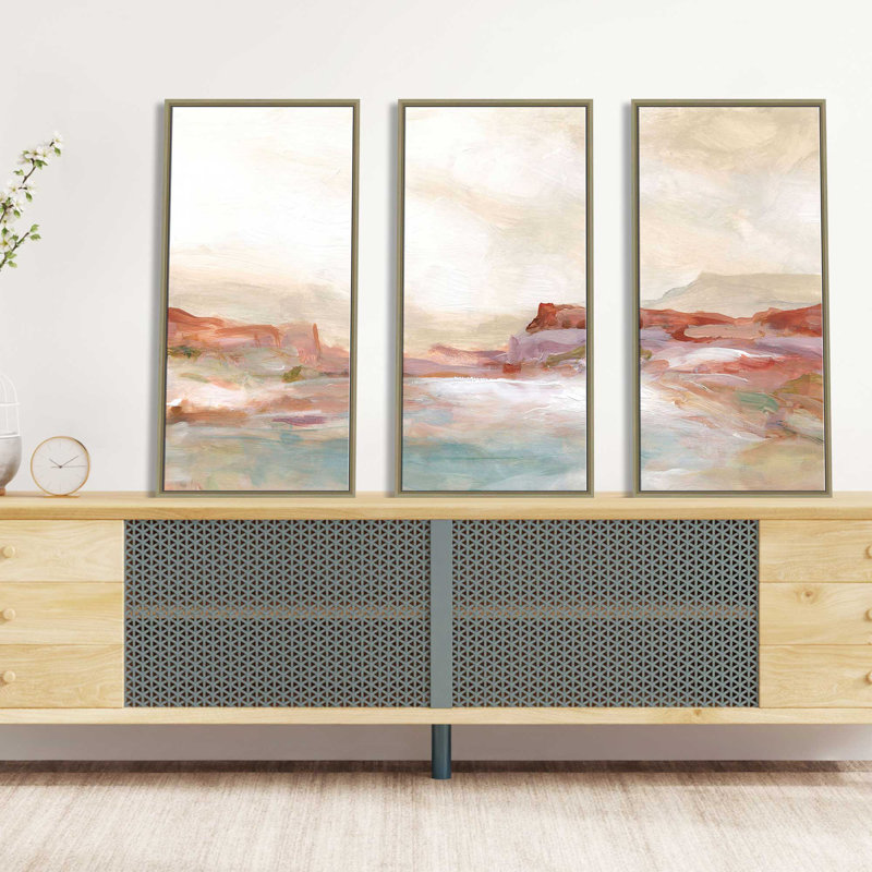 706-7805 " Twilight Desert Mirage " by Carol Robinson 3 - Pieces, 33.5" H x 52.5" W x 2" D