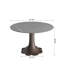 Table de salle à manger ronde ronde en pierre avec base en bois massif pour 4 à 10 personnes-98907929-98907928-98907934