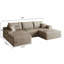 Canapé modulaire en forme de U de 107 po avec repose-pieds, canapé de salon à siège profond minimaliste moderne, aucun assemblage requis-964984281