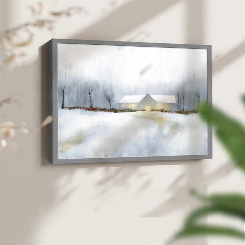 Art de Noël - CCxxv - reproduction encadrée, H 11 po x l 14 po, Gris