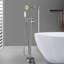 Robinet de baignoire autoportant classique avec douche à main en noir mat-63295278