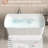49'' Acrylic Freestanding Soaking Bathtub, Japanese Style, Overflow, Glossy White Surface, Seated Comfort Design, Drain, Design