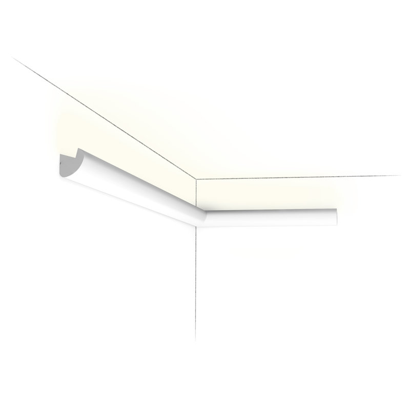 Polystyrène, blanc apprêté H 1 3/8 po x l 78 po x P 1 1/8 po, 1 Pack