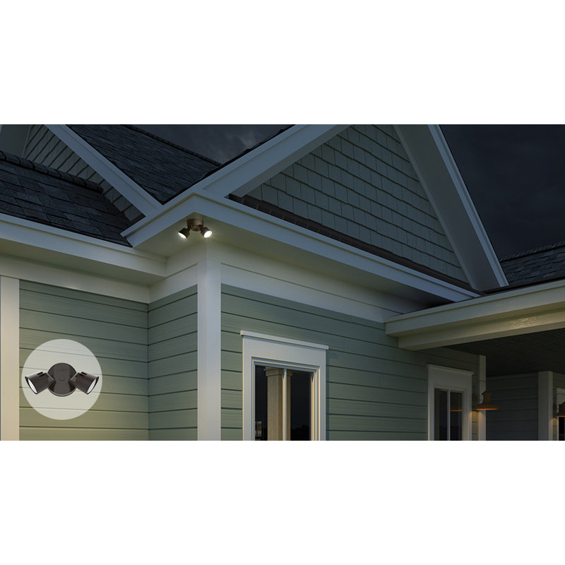 Outdoor HGX LED 2RH 4000K Security Floodlight in Dark Bronze 2 Pack