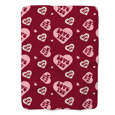 Funky Affection - 1 Piece Premium Sherpa Blanket WB_FL_100624_0034