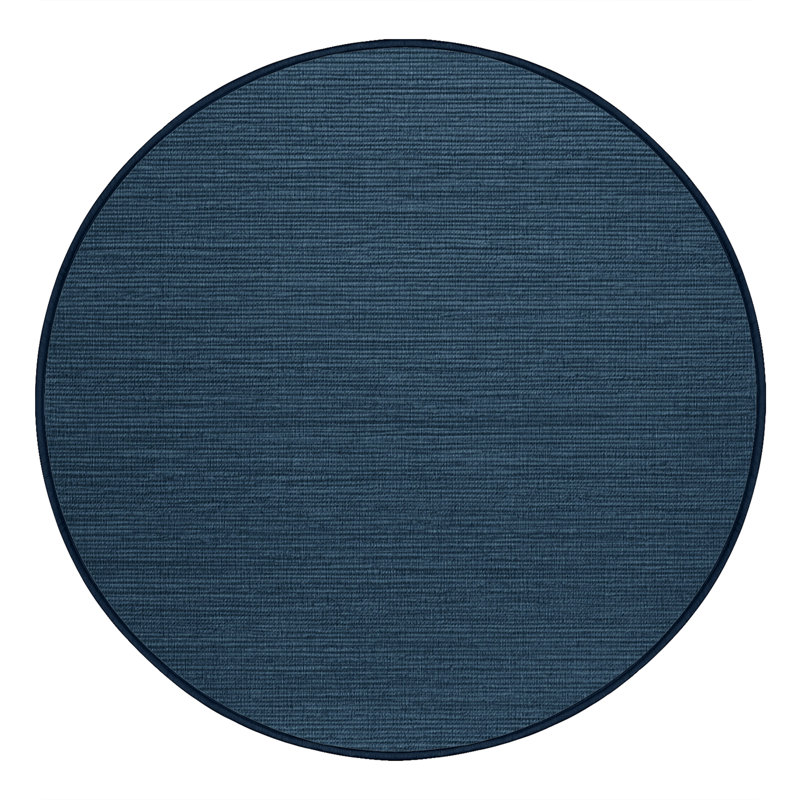 Machine Washable Solid Gray Area Rug, Round 8'