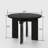 45'' Modern Wood Round Dining Table Kitchen Table With Cross Pedestal for Seats 4-1116506212-1116506211