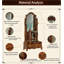 Miroir de style américain en bois massif avec miroir