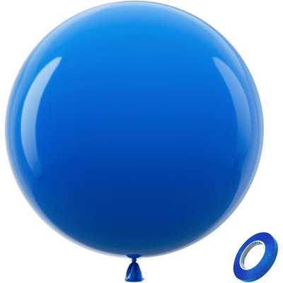 Ballons de fête en latex bleu royal - Paquet de 8 ballons ronds en hélium mat de 36 pouces pour la remise des diplômes