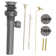 FlowCurve 4 in. Centerset 2-Handle Low-Arc Bathroom Faucet with Drain Kit Included in Brushed Nickel